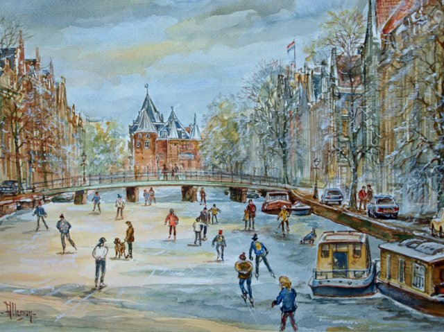 Schaatsen bij Nieuwmarkt